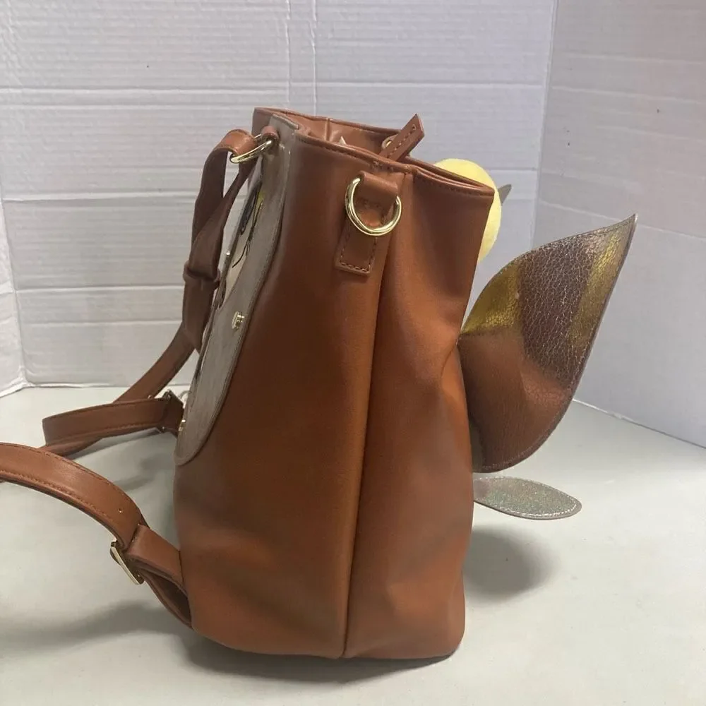 DANIELLE NICOLE Disney‎ Parks Tinkerbell Convertible Backpack Handbag Brown - Picture 3 of 12